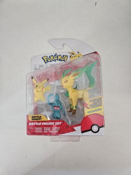 Boti Pokemon Battle Figuren Pikachu, Isso und Folipurba 3er Set